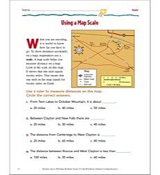 Using a Map Scale: Grade 4 Map Skills by