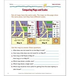 Comparing Maps and Scales: Grade 4 Map Skills by