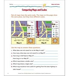 Comparing Maps and Scales: Grade 4 Map Skills by