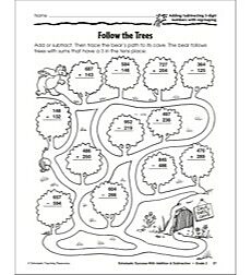 Follow The Trees Adding Subtracting 3 Digit Numbers With Regrouping Scholastic Success With Addition Subtraction Grade 2 By