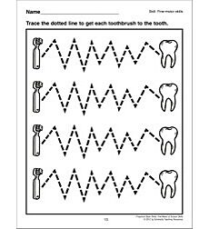 Tracing Zig-Zag Lines: Preschool Basic Skills (Fine Motor) by