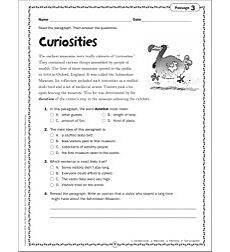 The Curiosities: Grade 6 Close Reading Passage by