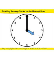 Reading Analog Clocks to the Nearest Hour: Math Lesson