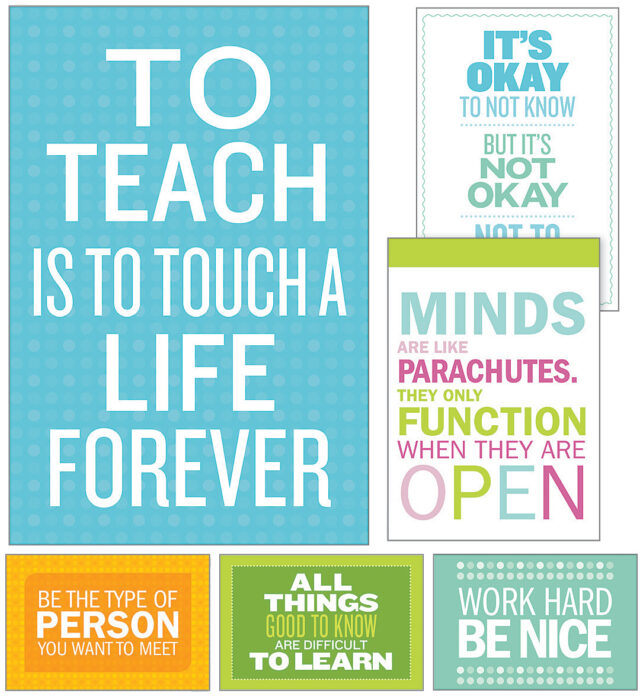 Inspirational Quotes Poster Set Bulletin Board By