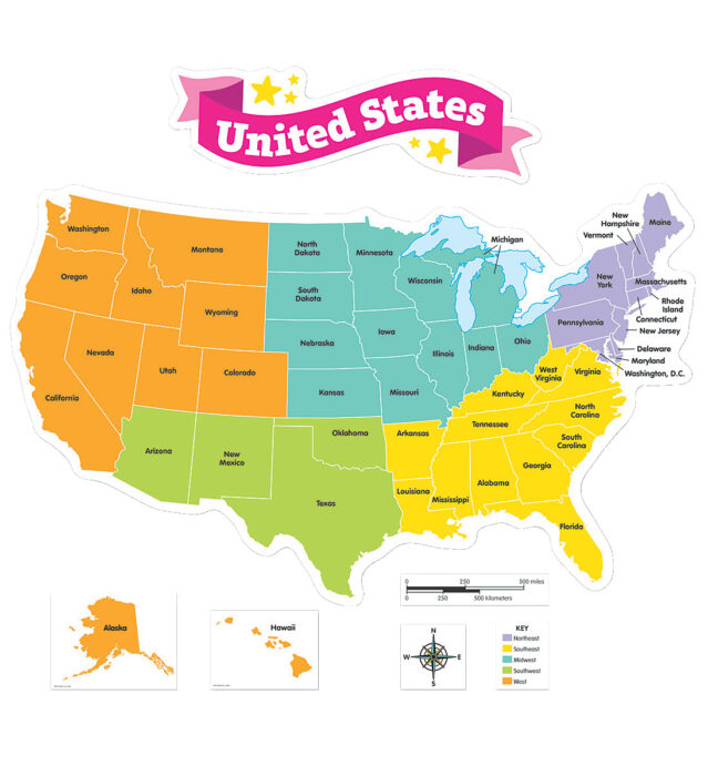 Color Coded Map Of The United States Our United States Bulletin Board