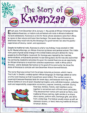 Kwanzaa A Winter Holidays Unit By