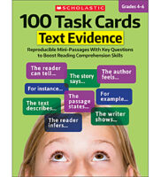 100 Task Cards: Text Evidence