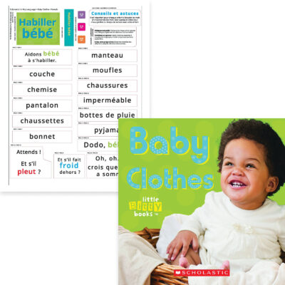 Scholastic In My Language Stickers Baby Clothes French