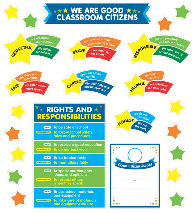 We Are Good Classroom Citizens Bulletin Board by
