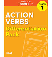 Action Verbs Grade 1 Differentiation Pack