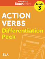 Action Verbs Grade 3 Differentiation Pack