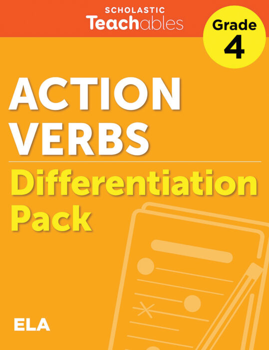 Action Verbs Grade 4 Differentiation Pack