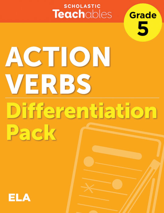 Action Verbs Grade 5 Differentiation Pack