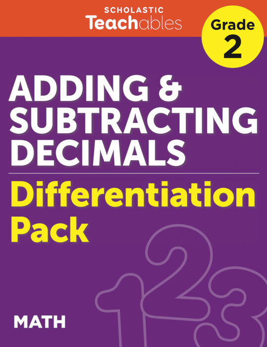 Adding & Subtracting Decimals Grade 2 Differentiation Pack