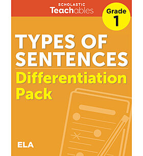 Types of Sentences Grade 1 Differentiation Pack