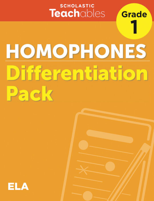 Homophones Grade 1 Differentiation Pack