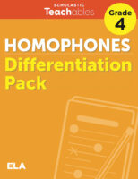 Homophones Grade 4 Differentiation Pack