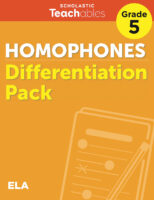 Homophones Grade 5 Differentiation Pack