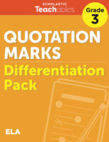 Quotation Marks Grade 3 Differentiation Pack