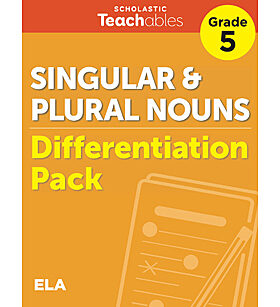 Singular & Plural Nouns Grade 5 Differentiation Pack