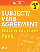 Subject/Verb Agreement Grade 3 Differentiation Pack
