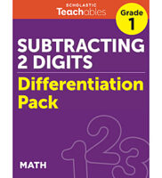 Subtracting 2 Digits Grade 1 Differentiation Pack