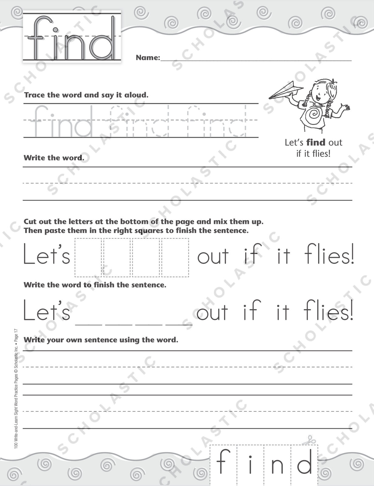 100 Sight Words Kindergarten Workbook Ages 4-6: A Whimsical Learn