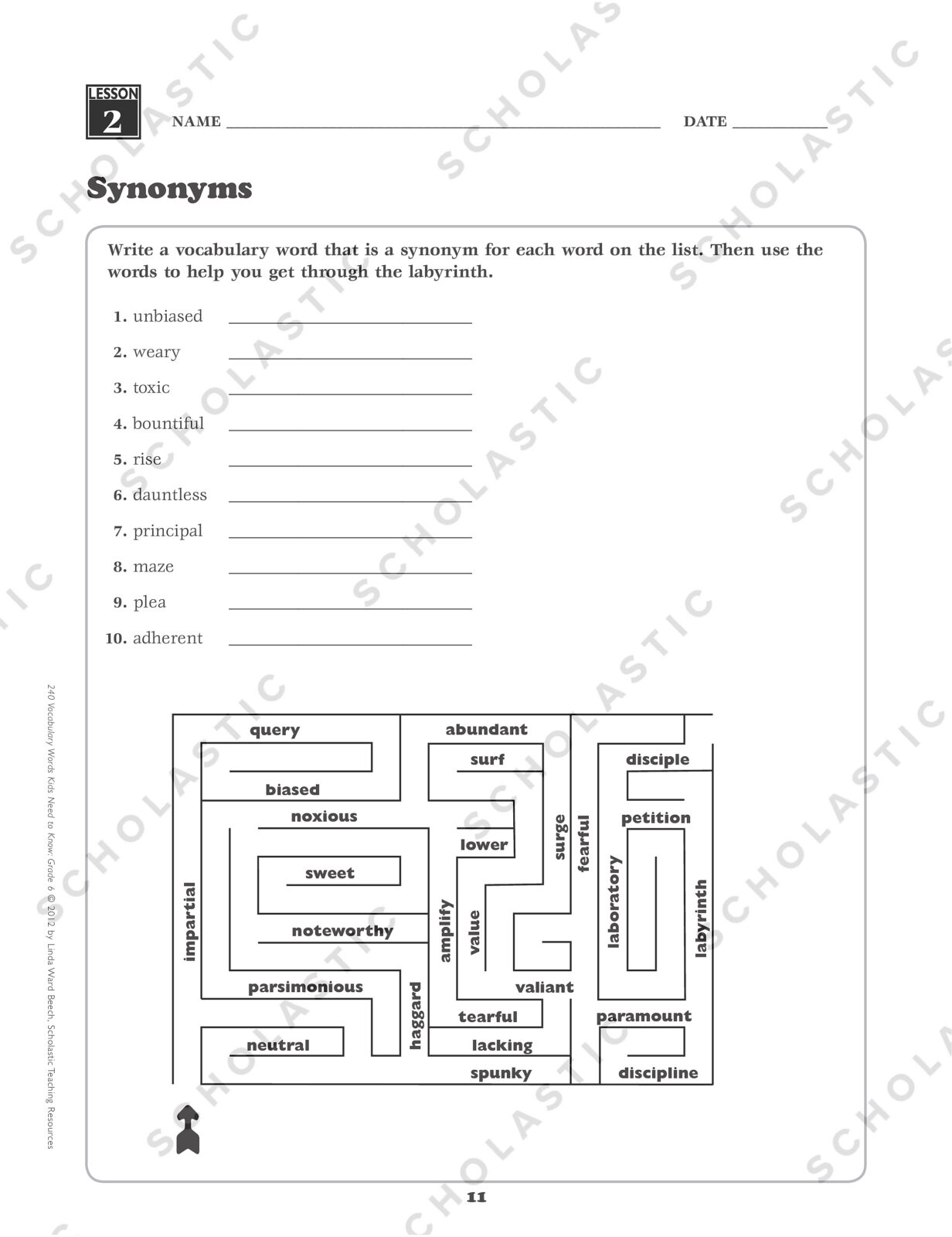 240 Vocabulary Words Kids Need to Know: Grade 6 by Linda 240 Vocabulary Words Kids Need to Know: Grade 6 by Linda