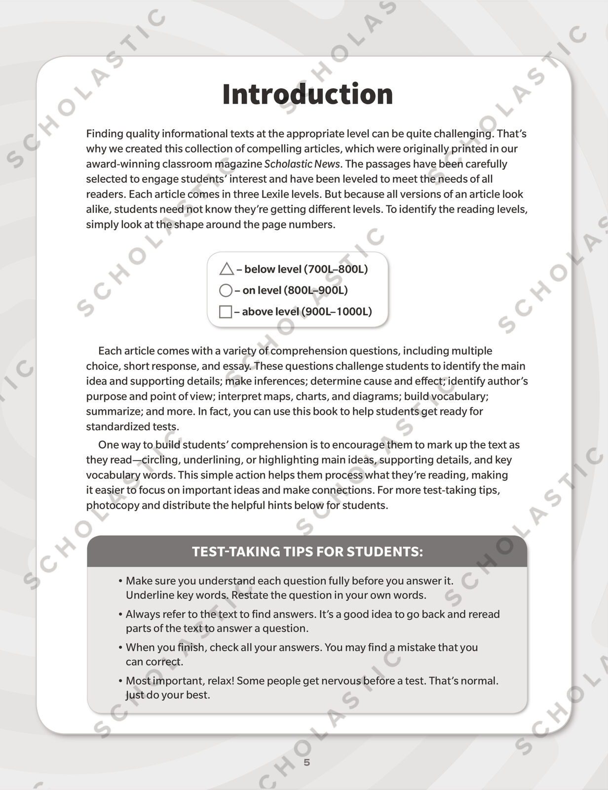 Scholastic News Leveled Informational Texts, Grade 5