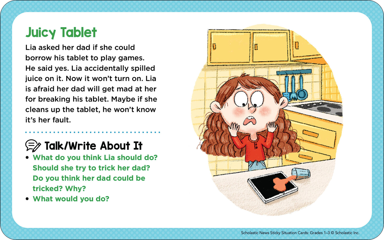  Scholastic News Sticky Situation Cards: Grades 1-3: 180  Discussion Prompts That Encourage Dialogue, Debate & Critical Thinking:  9781338751734: Scholastic Teaching Resources: Books