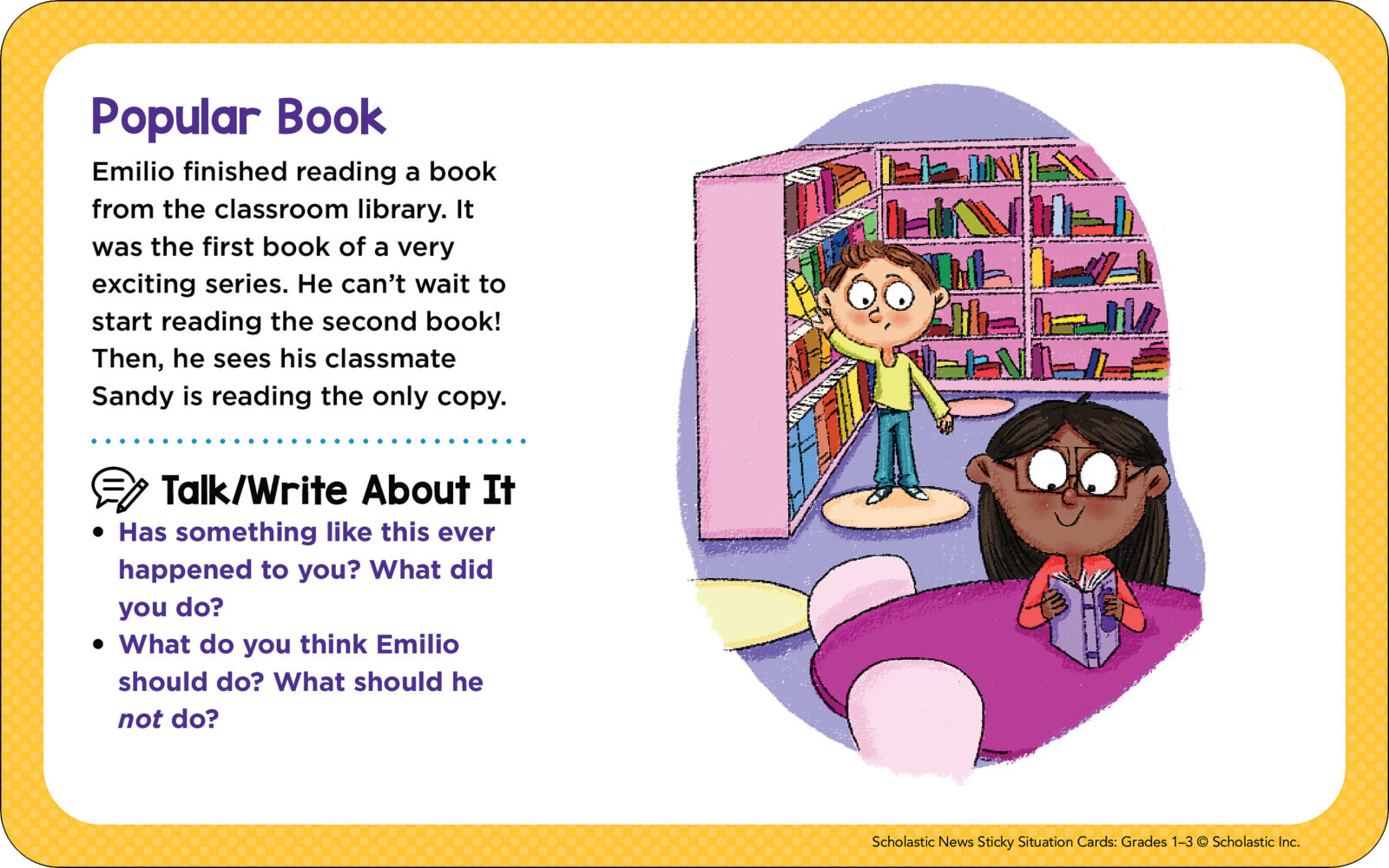  Scholastic News Sticky Situation Cards: Grades 1-3: 180  Discussion Prompts That Encourage Dialogue, Debate & Critical Thinking:  9781338751734: Scholastic Teaching Resources: Books