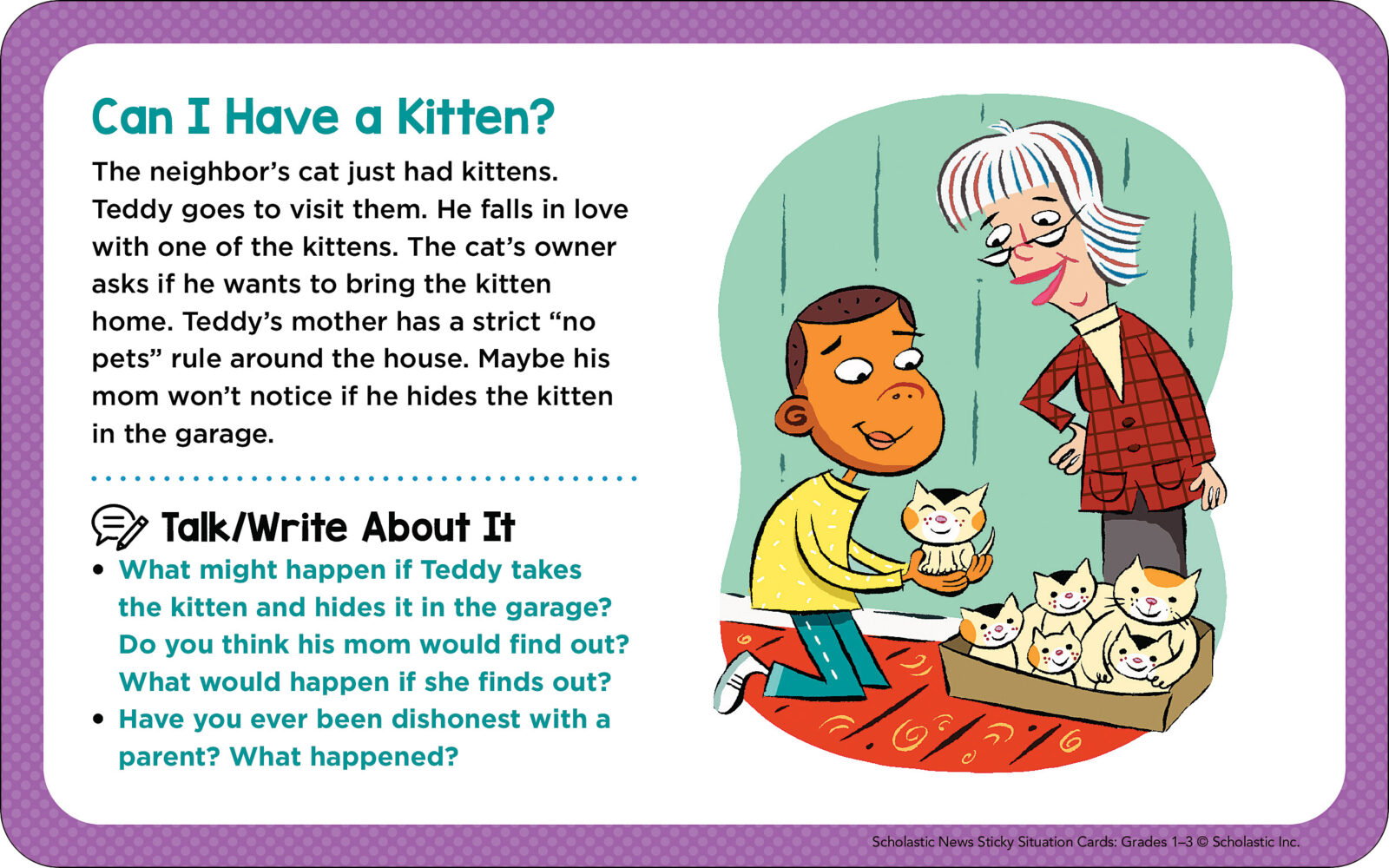  Scholastic News Sticky Situation Cards: Grades 1-3: 180  Discussion Prompts That Encourage Dialogue, Debate & Critical Thinking:  9781338751734: Scholastic Teaching Resources: Books