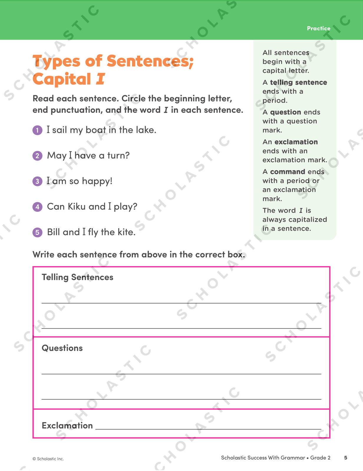 Scholastic Success With Grammar: Grade 2 Workbook | The Scholastic