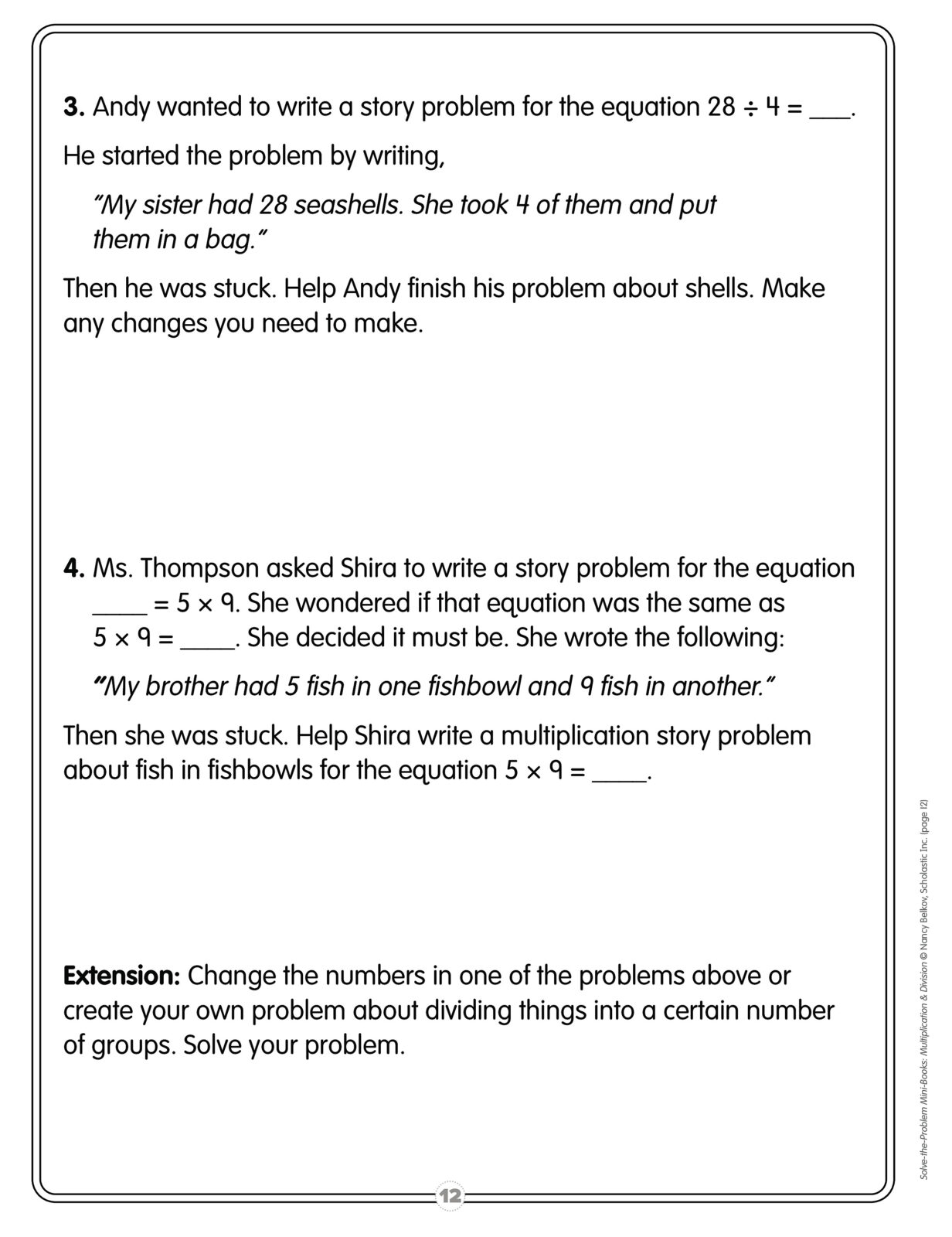 Solve-the-Problem Mini-Books: Addition & Subtraction by Nancy Belkov  (Workbook)