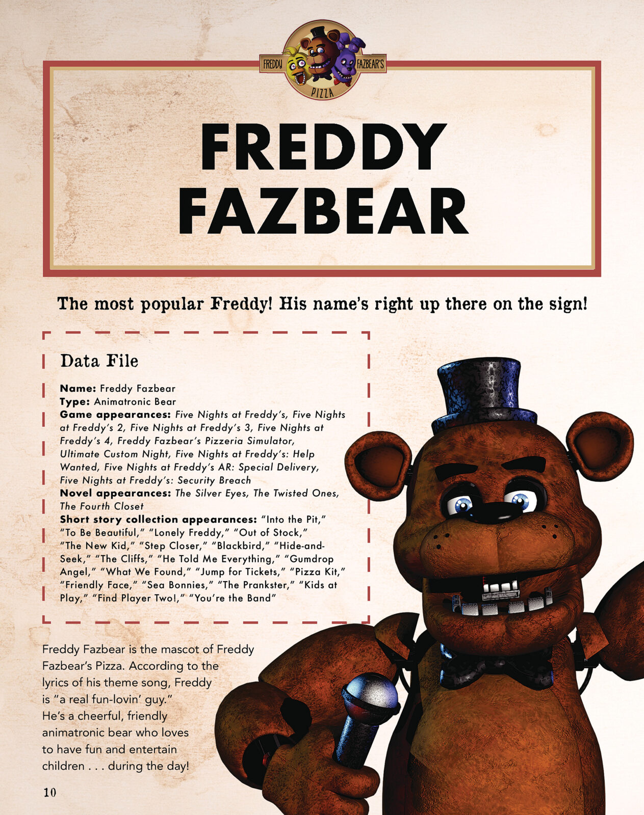 Five Nights at Freddy's Official Character Encyclopedia by Scott Cawthon ·  OverDrive: ebooks, audiobooks, and more for libraries and schools